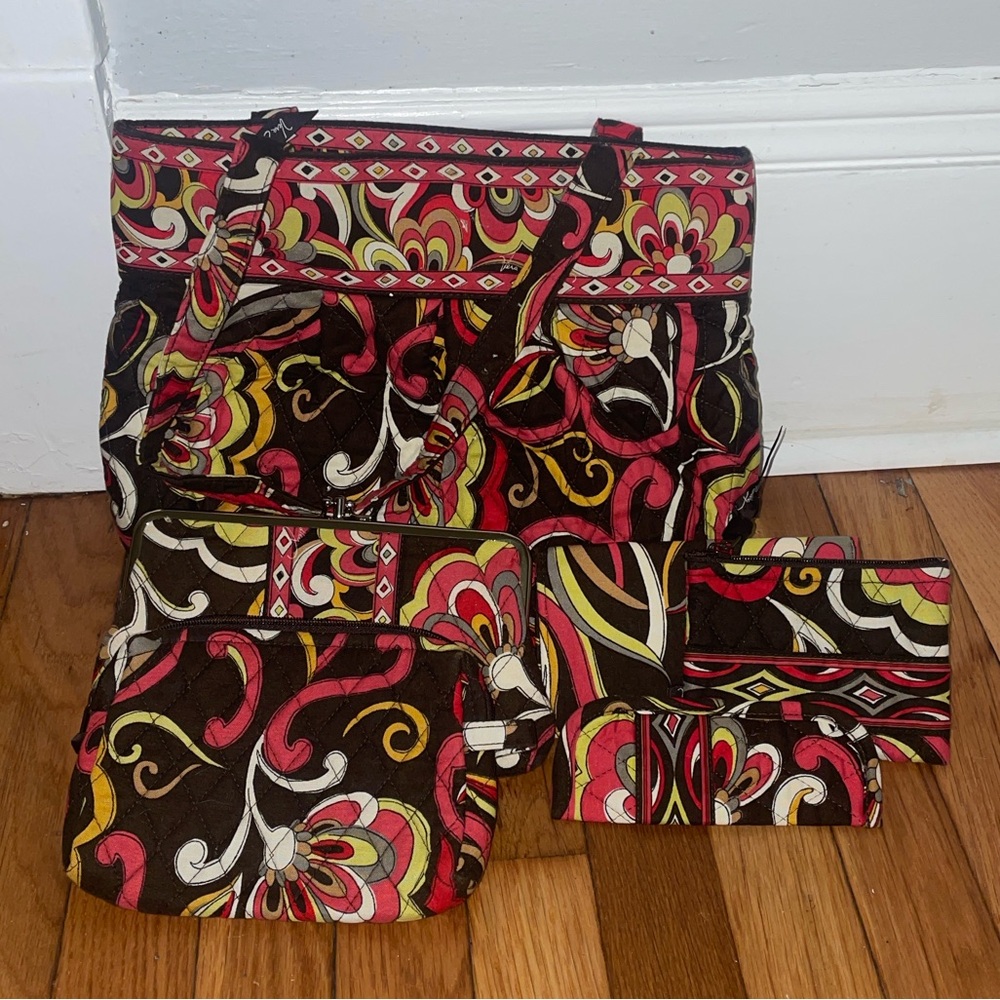 Retired Vera Bradley Porcini Purse & Accessories